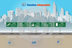 Business road map timeline infographic, Vector Illustration