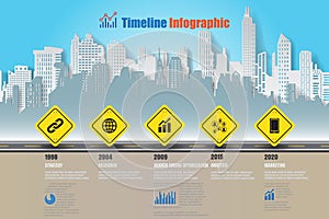 Business road map timeline infographic, Vector Illustration