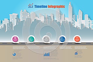 Business road map timeline infographic, Vector Illustration