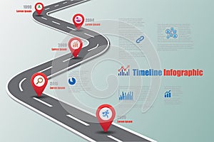 Business roadmap timeline infographic icons designed