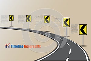 Business roadmap timeline infographic, Vector Illustration