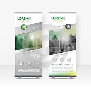 Business roll up design template, X-stand, Vertical flag-banner design layout, standee display promoting
