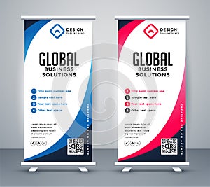 Business roll up display standee for presentation purpose