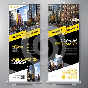 Business Roll Up. Standee Design. Banner Template.