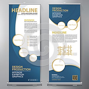 Business Roll Up. Standee Design. Banner Template.