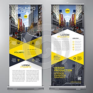 Business Roll Up. Standee Design. Banner Template.