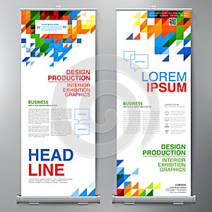 Business Roll Up. Standee Design. Banner Template.