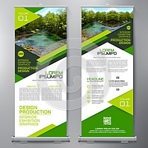 Business Roll Up. Standee Design. Banner Template.