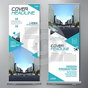 Business Roll Up. Standee Design. Banner Template.