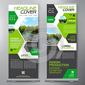 Business Roll Up. Standee Design. Banner Template.