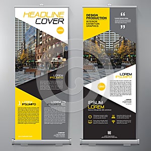 Business Roll Up. Standee Design. Banner Template. Presentation