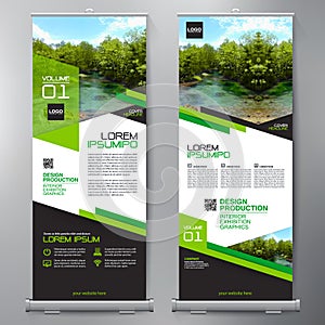 Business Roll Up. Standee Design. Banner Template. Presentation