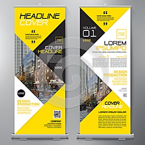 Business Roll Up. Standee Design. Banner Template. Presentation