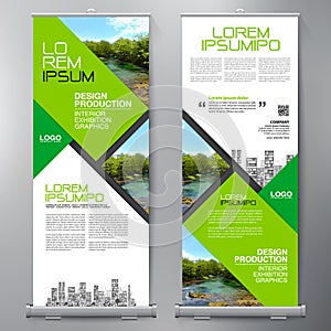 Business Roll Up. Standee Design. Banner Template. Presentation