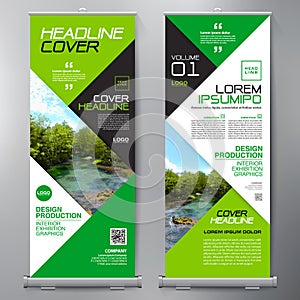 Business Roll Up. Standee Design. Banner Template. Presentation