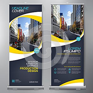 Business Roll Up. Standee Design. Banner Template. photo