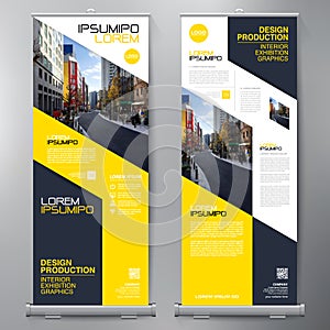 Business Roll Up. Standee Design. Banner Template.