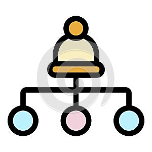 Business scheme icon color outline vector