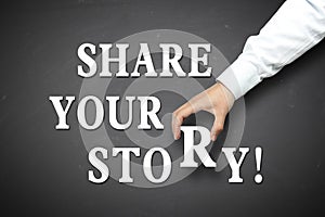 Business share your story concept