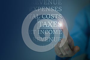 Business showing concept of taxes paid by corporations