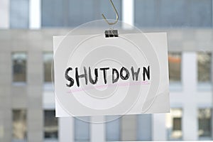 Business shutdown symbol, covid-19,corona virus epidemic photo