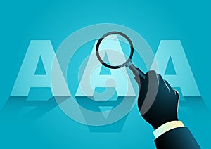 Business Silhouette AAA Magnifying Glass