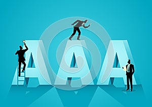 Business Silhouette AAA Team Examine
