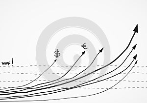 Business sketch finance statistic infographic