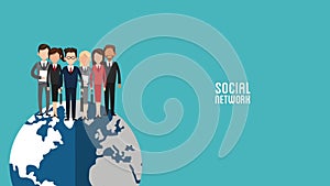 Business and social network HD animation