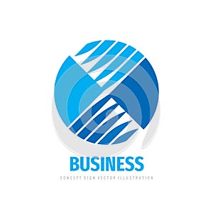 Business solution logo design. Network connection icon. Electronic technology sign. Connection cooperation symbol.