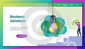 Business solutions flat design concept2