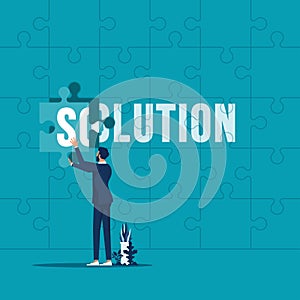 Business solutions and problem solving process concept