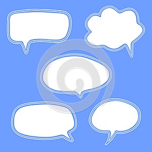 Business speech bubbles comment set symbol