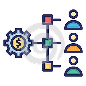 Business stakeholder, capitalist .   Vector icon which can easily modify or edit photo