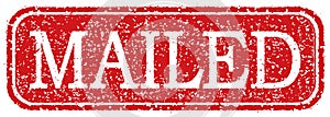 Business stamp vector illustration / MAILED