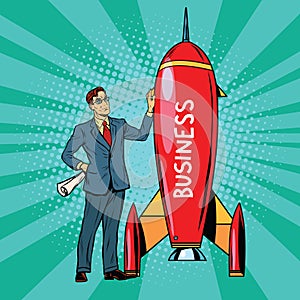Business start up rocket
