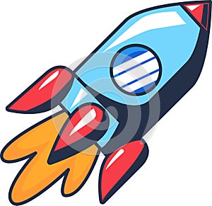 Business Start Up Space Rocket Outline Stroke Icon