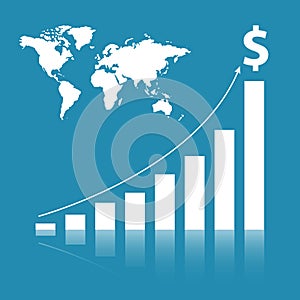 Business stat background photo