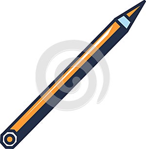 Business Stationery Pencil Outline Stroke Icon