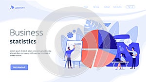 Business statistics concept landing page