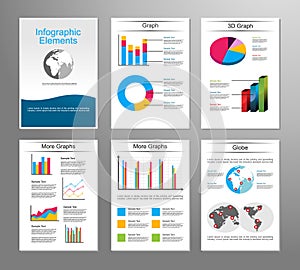 Business statistics infographic elements.
