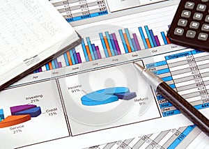 Business Still Life with Graphs