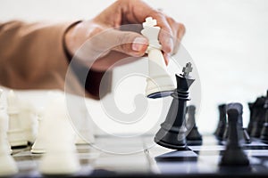 Business Strategic Formation in the chess game king is checkmate