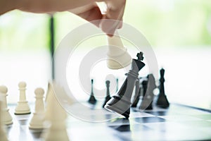 Business Strategic Formation in the chess game king is checkmate