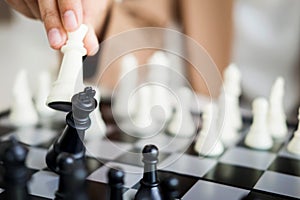 Business Strategic Formation in the chess game king is checkmate