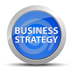 Business Strategy blue round button