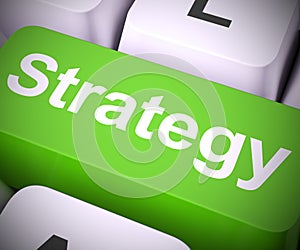 Business strategy concept icon means an overall plan of operation - 3d illustration