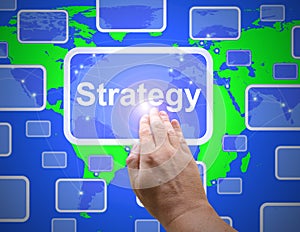 Business strategy concept icon means an overall plan of operation - 3d illustration