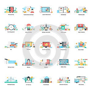 Business Strategy Flat Illustration Pack