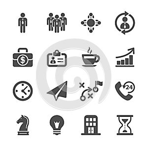 Business strategy icon set, vector eps10 photo